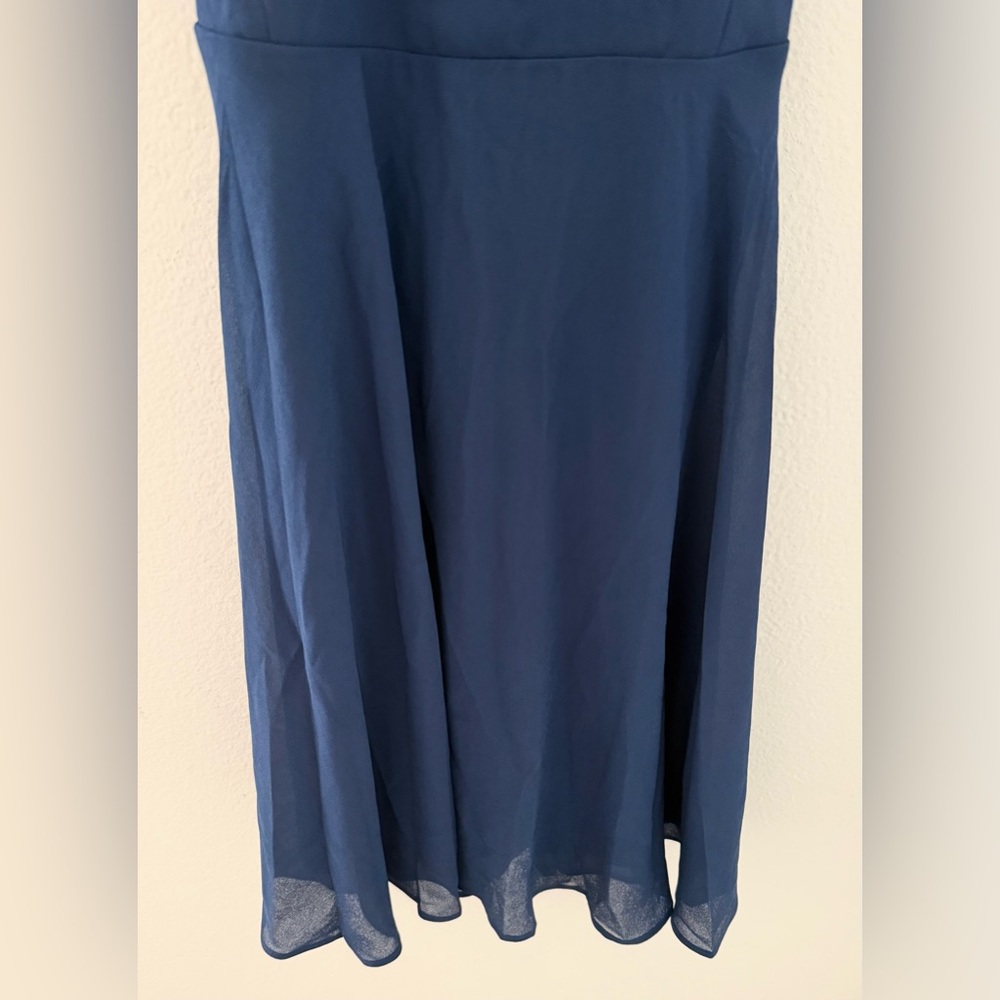 NWT Lulus Navy Blue Cross-Back Dress Size M - Picture 3 of 7